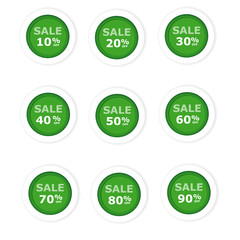 circular paper labels green discount on sale 