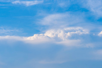 Beautiful blue sky with cloudy. Color sky is clear with white clouds on natural background.