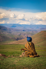 Shepherd boy in Lesotho