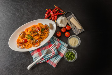 ボンゴレスパゲッティ　イタリアン  Gourmet of spaghetti vongole Italy