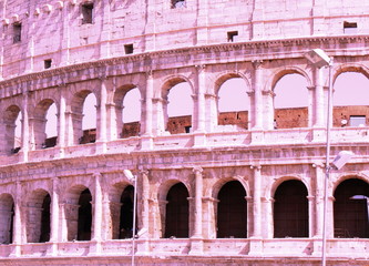 Obraz premium Colosseum in Rome - Flavian Amphitheatre closeup, Italy, Europe.