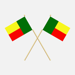 Benin ; Benin  Flags. Vector illustration.