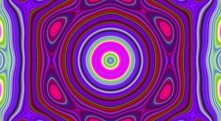 Psychedelic symmetry abstract pattern and hypnotic background, design wallpaper.