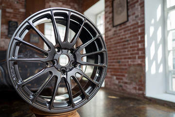 Forged wheel for a car. The Pattern of rim it's Crowns. 