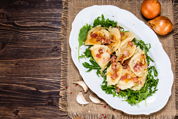Dumplings - cheese noodles with bacon
