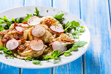Dumplings - cheese noodles with bacon