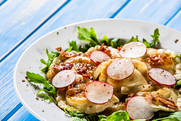 Dumplings - cheese noodles with bacon