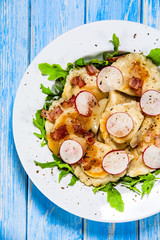 Dumplings - cheese noodles with bacon