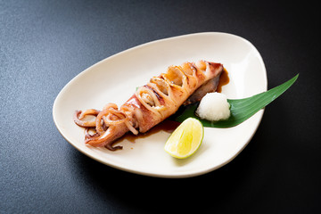 grilled squid with teriyaki sauce