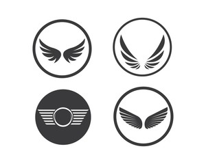 wing logo symbol icon vector illustration