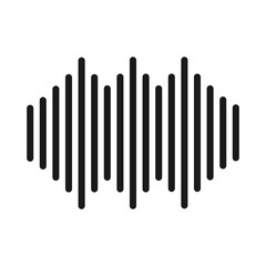 music equalizer- minimal line web icon. simple vector illustration. concept for infographic, website or app.