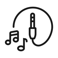 acoustic and music - minimal line web icon. simple vector illustration. concept for infographic, website or app.