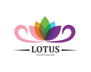 Beauty Vector Lotus flowers design logo Template