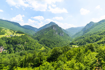 Fototapeta na wymiar Mountains and Tara river canyon in Durmitor, Montenegro