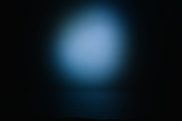 background of abstract dark concentrate floor scene with mist or fog, spotlight and display