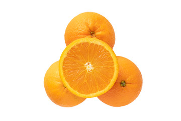 Half cut Navel orange