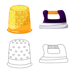 Isolated object of craft and handcraft symbol. Collection of craft and industry stock symbol for web.