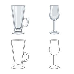 Vector illustration of form and celebration logo. Collection of form and volume stock symbol for web.