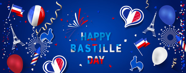 Fototapeta na wymiar Happy Bastille Day.