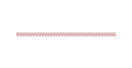 Baseball lace or the ball's line of red stitches the vector illustration isolated.