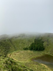 Obraz premium morning in the mountains on São Miguel island, Azores, Portugal near Sete Cidades