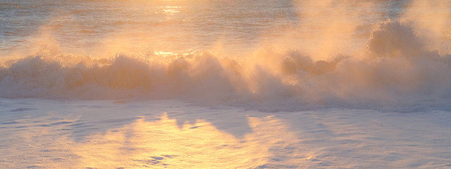 Colorful sunset on the sea. Beautiful nature.