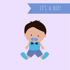 Baby shower design. It's a boy card