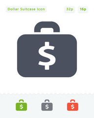 Dollar Suitcase - Sticker Icons