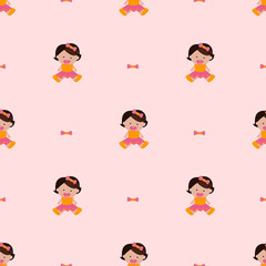 Baby Shower it's a girl seamless pattern
