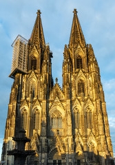 Fototapeta na wymiar Towers of the Cologne Cathedral