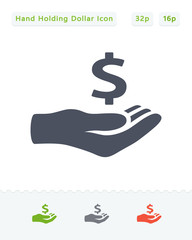 Hand Holding Dollar Sign - Sticker Icons