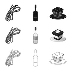 Vector illustration of traditional and tour icon. Collection of traditional and landmarks vector icon for stock.