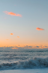 Colorful sunset on the sea. Beautiful nature.
