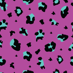 Leopard or cheetah seamless pattern spotted print texture vector illustration.