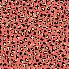 Fashion leopard seamless pattern for textile and backgrounds vector illustration.