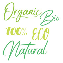 Bio Organic Natural Eco Text