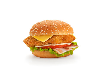 hamburger isolated on white background