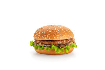 hamburger isolated on white background
