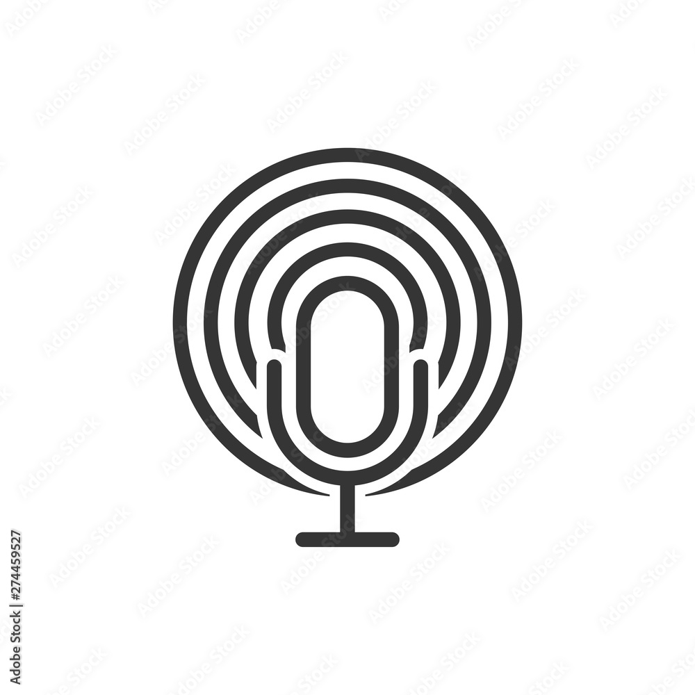 Poster podcast icon template black color editable. podcast symbol flat vector sign isolated on white backgr