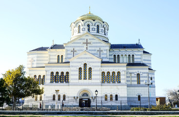 Obraz premium The Cathedral of Saint Vladimir in Chersonesos. Historical and archaeological reserve Chersonesos, Crimea