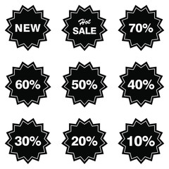 Vector stickers  price tag  banner  label. 