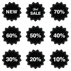 Vector stickers  price tag  banner  label. 