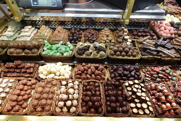 A variety of delicious and sweet chocolates