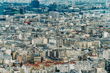 Aerial view of Paris city