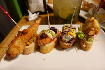 A variety of delicious tapas