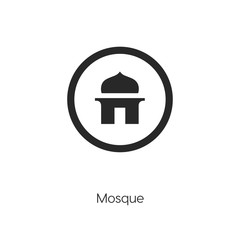 mosque icon vector symbol sign