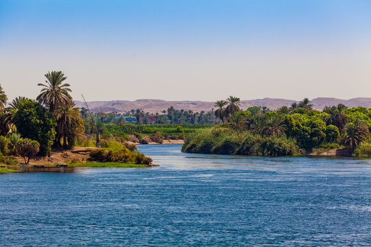 River Nile in Egypt. Life on the River Nile - Powered by Adobe