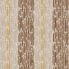 Hand drawn striped weave design in brown, caramel and sandstone colours. Seamless vector pattern on light gray background. Great for wellbeing, cosmetic, products, packaging, stationery, texture