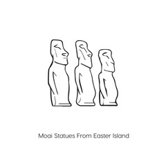 moai statues icon vector symbol sign
