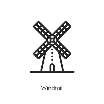 windmill icon vector symbol sign